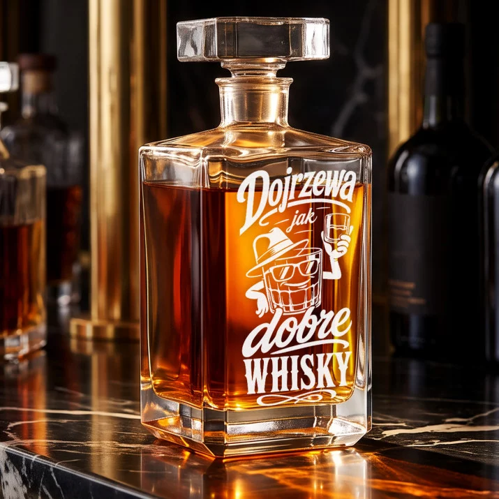 Karafka Do Whisky z Grawerem Na 50 Urodziny Prezent: Dojrzewanie Z Humorem