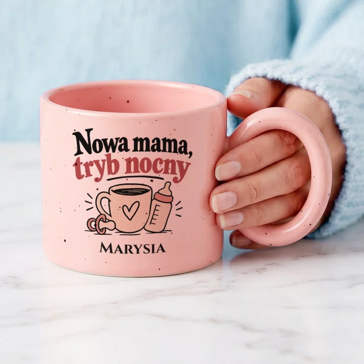 Kubek Premium Na Narodziny Dziecka Prezent Dla Kobiety: Nowa Mama, Tryb Nocny