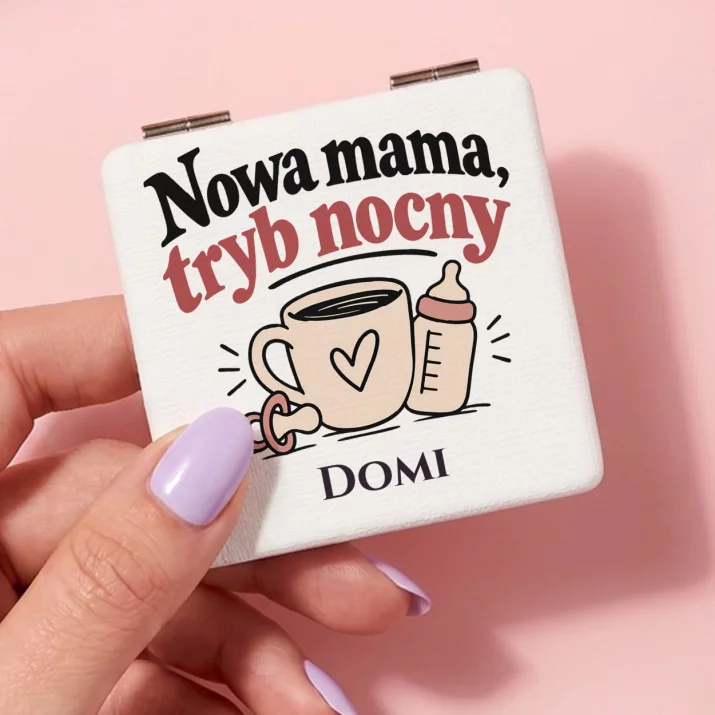 Lusterko Kieszonkowe Na Narodziny Dziecka Prezent Dla Kobiety: Nowa Mama, Tryb Nocny