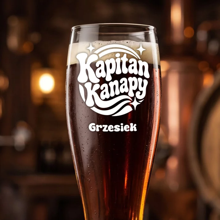 Szklanka Do Piwa Na Mikołajki Prezent Dla Mężczyzny: Kapitan Kanapy Szklanka Do Piwa Na Mikołajki Prezent Dla Mężczyzny: Kapitan Kanapy