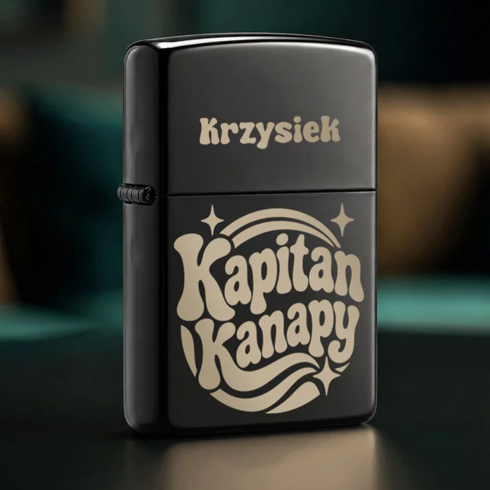 Zapalniczka z Grawerem Na Mikołajki Prezent Dla Mężczyzny: Kapitan Kanapy