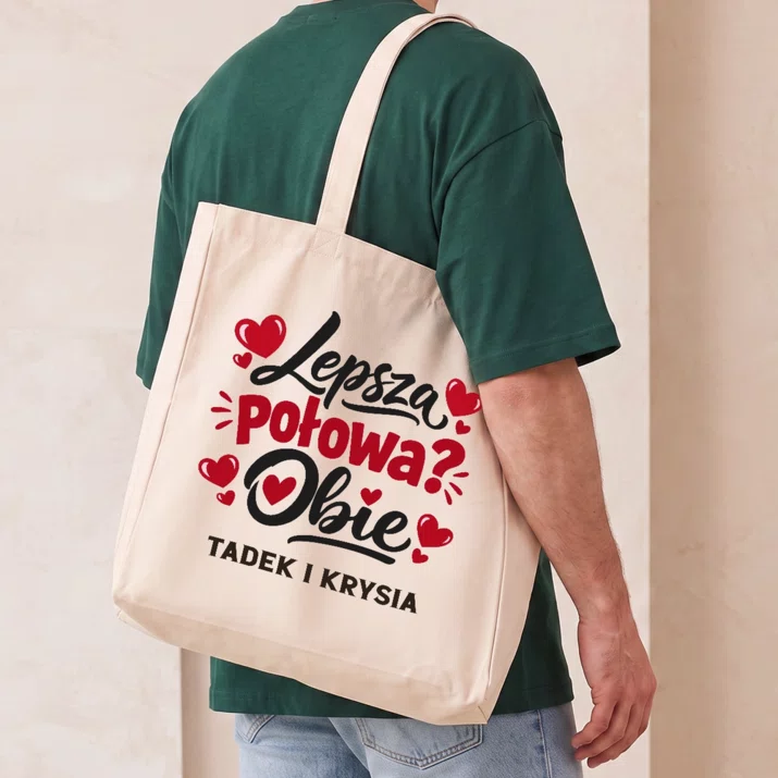 Torba Na Zakupy Na Walentynki Prezent Na Rocznicę Dla Pary: Lepsza Połowa? Obie