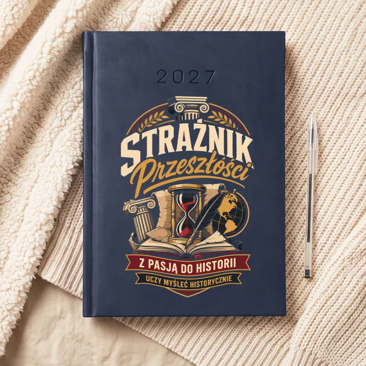 Kalendarz Książkowy A5 2027 Dla Nauczyciela Historii Prezent Dla Mężczyzny: Emblemat Strażnika