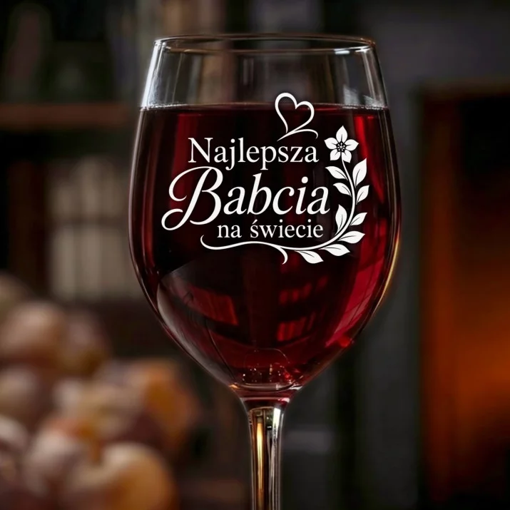 Kieliszek Do Wina Dla Starszej Babci Prezent Na Dzień Babci Dla Kobiety: Najlepsza Babcia Grawer Kieliszek Do Wina Dla Starszej Babci Prezent Na Dzień Babci Dla Kobiety: Najlepsza Babcia Grawer