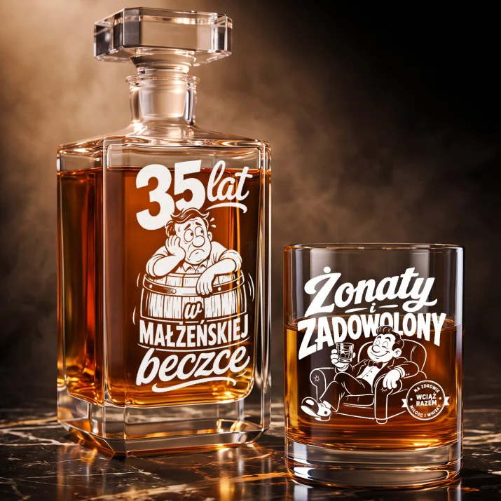 Zestaw Do Whisky Na 35 Lecie Ślubu Prezent Na Walentynki Dla Mężczyzny: 35 Lat W Małżeńskiej Beczce
