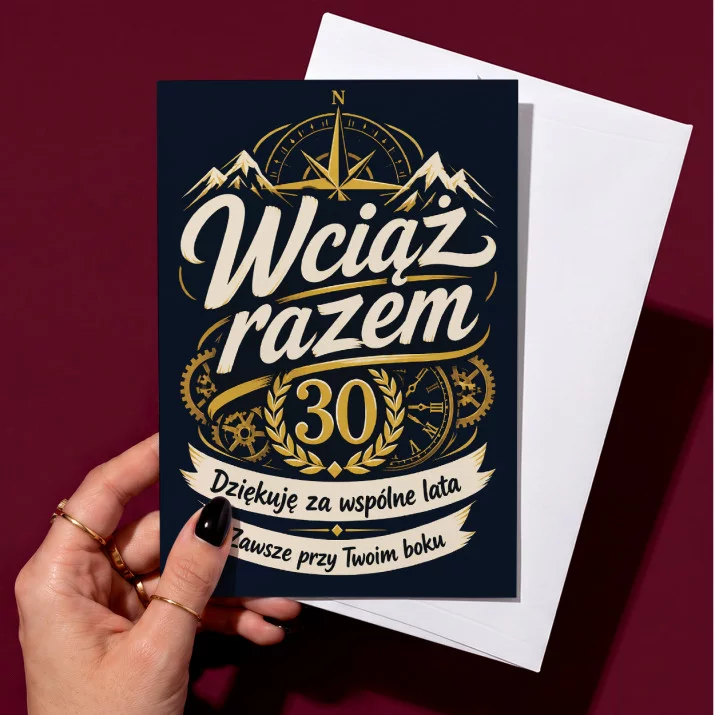 Kartka z Życzeniami Na 30 Rocznicę Ślubu Dla Mężczyzny: Trwała Męska Elegancja