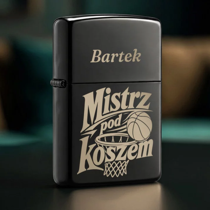 Zapalniczka z Grawerem Dla Koszykarza Prezent Dla Mężczyzny: Mistrz Pod Koszem