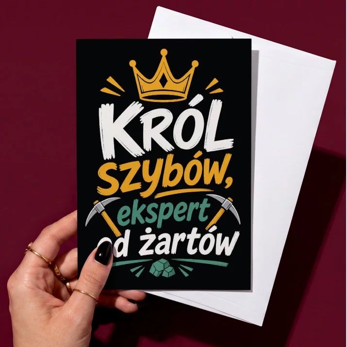 Kartka z Życzeniami Na Barbórkę Dla Górnika Mężczyzny: Górniczy Suchy Humor Kartka z Życzeniami Na Barbórkę Dla Górnika Mężczyzny: Górniczy Suchy Humor