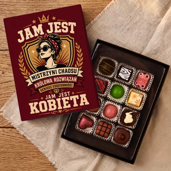 Czekoladki Na Święta Prezent Dla Kobiety: Jam Jest Kobieta Czekoladki Na Święta Prezent Dla Kobiety: Jam Jest Kobieta