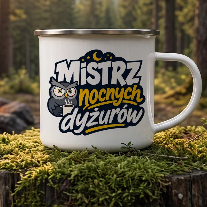 Kubek Emaliowany Dla Młodego Taty Prezent Na Dzień Ojca Dla Mężczyzny: Nocny Bohater Kubek Emaliowany Dla Młodego Taty Prezent Na Dzień Ojca Dla Mężczyzny: Nocny Bohater