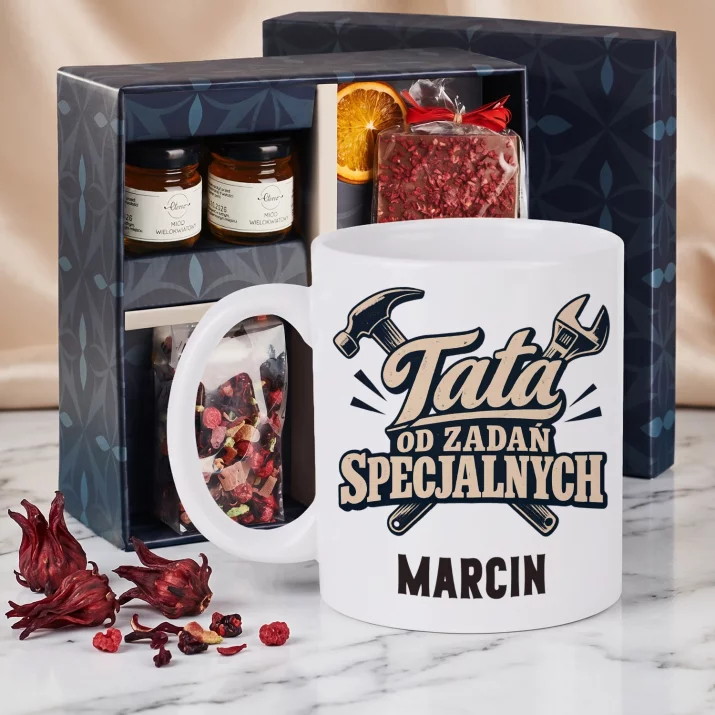 Zestaw Prezentowy z Kubkiem Na Dzień Ojca Dla Taty Mężczyzny: Tata Od Zadań Specjalnych Zestaw Prezentowy z Kubkiem Na Dzień Ojca Dla Taty Mężczyzny: Tata Od Zadań Specjalnych