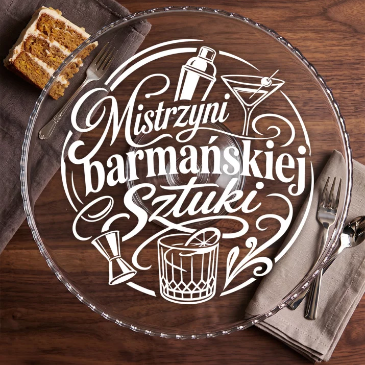 Patera Na Ciasto Dla Barmanki Prezent Dla Kobiety: Barmańska Elegancja Patera Na Ciasto Dla Barmanki Prezent Dla Kobiety: Barmańska Elegancja