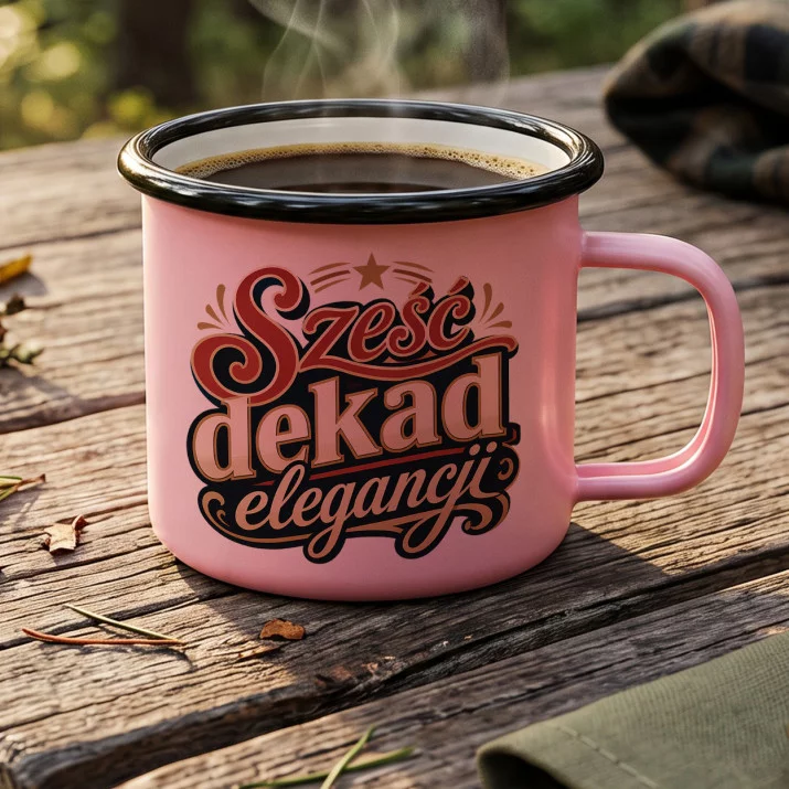 Kubek Emaliowany Dla Kobiety 60 Lat Prezent Na 60 Urodziny Dla Kobiety: Dojrzała Elegancja Kubek Emaliowany Dla Kobiety 60 Lat Prezent Na 60 Urodziny Dla Kobiety: Dojrzała Elegancja