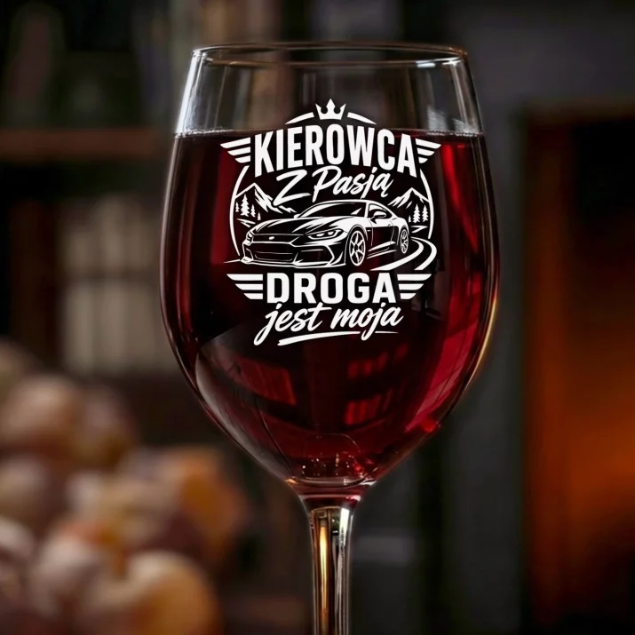 Kieliszek Do Wina Dla Kierowcy Prezent Dla Mężczyzny: Kierowca Z Pasją Kieliszek Do Wina Dla Kierowcy Prezent Dla Mężczyzny: Kierowca Z Pasją