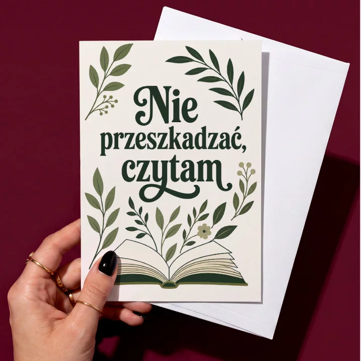 Kartka z Życzeniami Dla Mola Książkowego Dla Mężczyzny: Botaniczny Mol Książkowy Kartka z Życzeniami Dla Mola Książkowego Dla Mężczyzny: Botaniczny Mol Książkowy