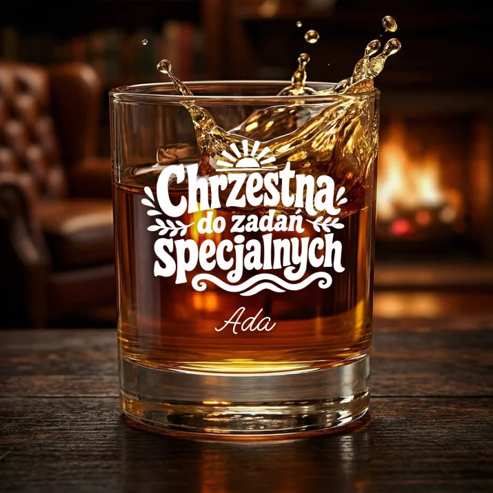 Szklanki Do Whisky z Grawerem Dla Chrzestnej Prezent Dla Kobiety: Chrzestna Do Zadań Szklanki Do Whisky z Grawerem Dla Chrzestnej Prezent Dla Kobiety: Chrzestna Do Zadań