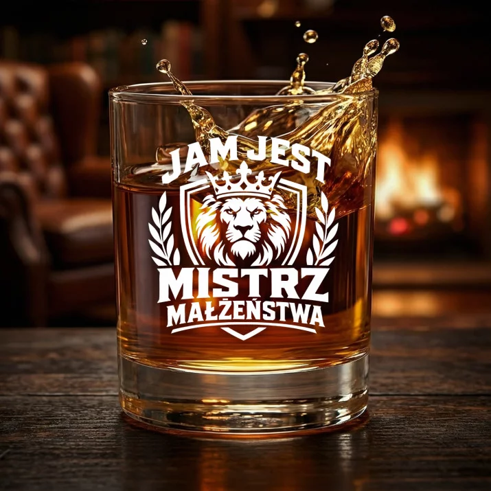 Szklanka Do Whisky Na 5 Rocznicę Ślubu Prezent Dla Mężczyzny: Jam Jest Mistrz Małżeństwa Szklanka Do Whisky Na 5 Rocznicę Ślubu Prezent Dla Mężczyzny: Jam Jest Mistrz Małżeństwa