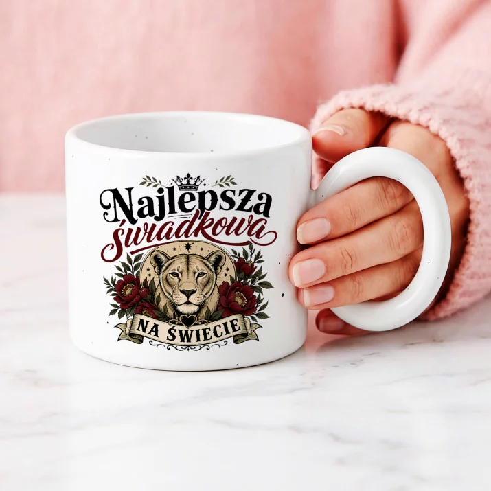 Kubek Z Okrągłym Uchem Dla Świadkowej Prezent Dla Kobiety: Delikatna Elegancja
