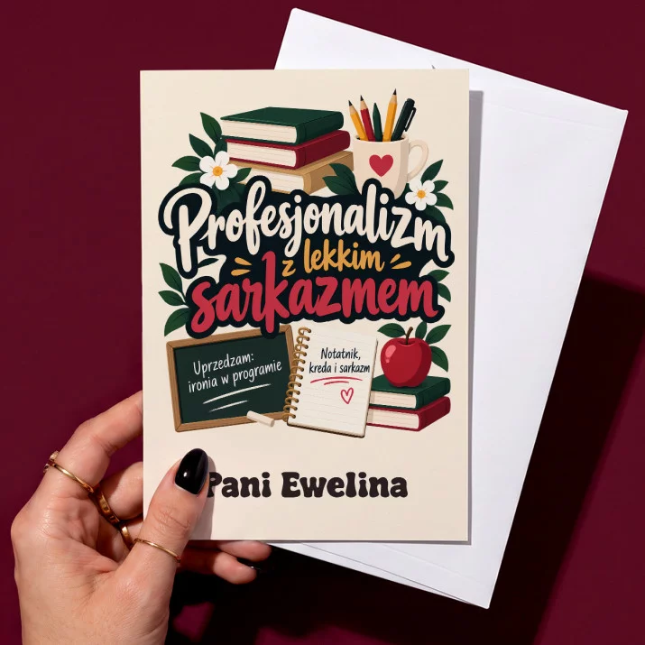 Kartka Personalizowana Dla Nauczycielki Prezent Na Dzień Nauczyciela Dla Kobiety: Profesjonalizm Z Lekkim