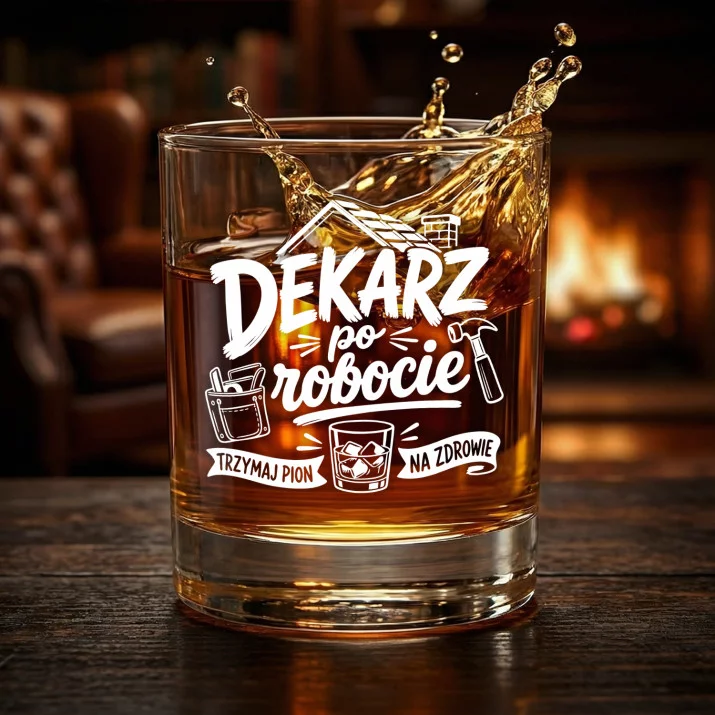 Szklanka Do Whisky Dla Dekarza Prezent Dla Mężczyzny: Dekarz Po Robocie Szklanka Do Whisky Dla Dekarza Prezent Dla Mężczyzny: Dekarz Po Robocie