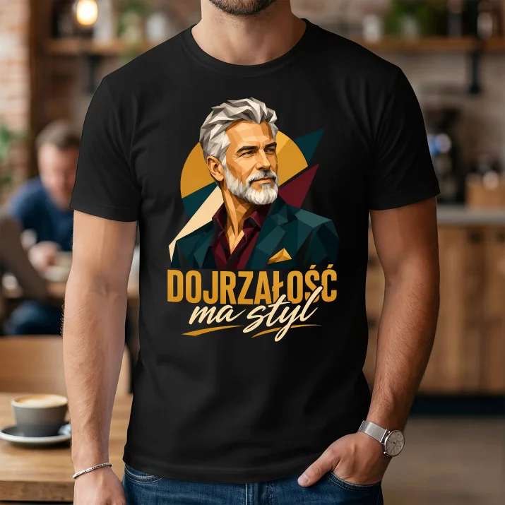 Koszulka Męska Dla Osoby Starszej Prezent Dla Kobiety: Dojrzałość Ma Styl