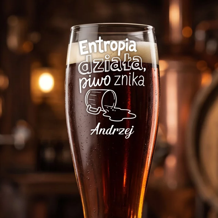 Szklanka Do Piwa Dla Fizyka Prezent Dla Mężczyzny: Smutna Entropia Szklanka Do Piwa Dla Fizyka Prezent Dla Mężczyzny: Smutna Entropia