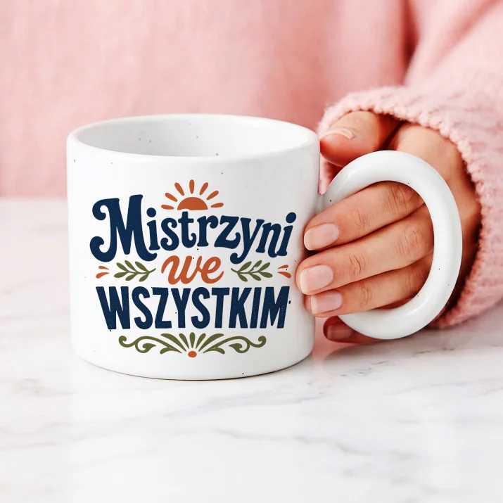 Kubek Z Okrągłym Uchem Na Dzień Nauczyciela Prezent Dla Nauczyciela Kobiety: Śródziemnomorska Etykieta Kubek Z Okrągłym Uchem Na Dzień Nauczyciela Prezent Dla Nauczyciela Kobiety: Śródziemnomorska Etykieta