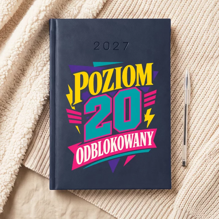 Kalendarz Książkowy A5 2027 Na 20 Urodziny Prezent Dla 20 Latka Mężczyzny: Retro Poziom