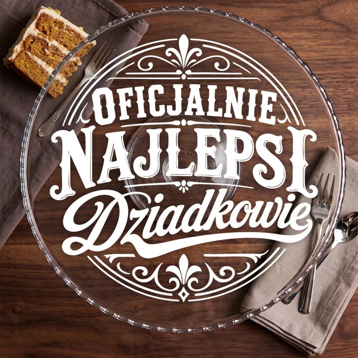 Patera Na Ciasto Na Pierwszy Dzień Babci i Dziadka Prezent Dla Pary: Etykieta Dziadków