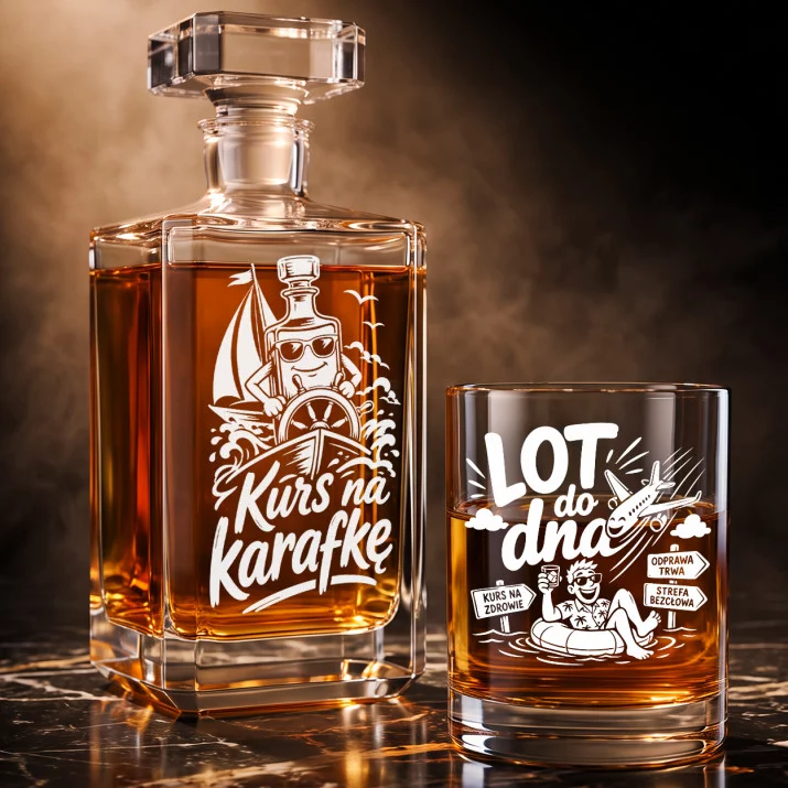 Zestaw Do Whisky Dla Podróżnika Prezent Dla Mężczyzny: Kurs Na Karafkę