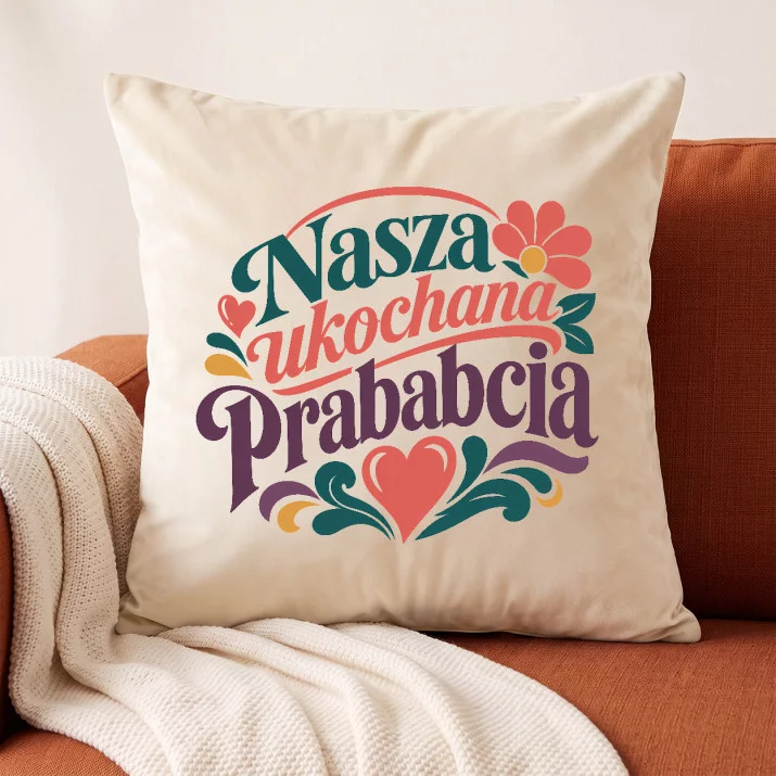 Poduszka Dekoracyjna Dla Prababci Prezent Na Dzień Babci Dla Kobiety: Ciepło Prababci Poduszka Dekoracyjna Dla Prababci Prezent Na Dzień Babci Dla Kobiety: Ciepło Prababci