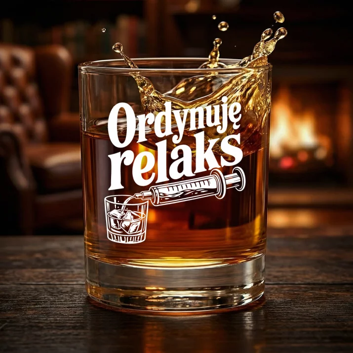 Szklanka Do Whisky Dla Medyka Prezent Dla Mężczyzny: Ordynuję Relaks