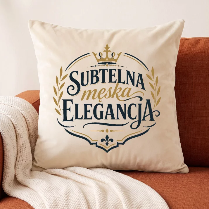 Poduszka Dekoracyjna Na Święta Prezent Dla Mężczyzny: Elegancki Emblemat Męski Poduszka Dekoracyjna Na Święta Prezent Dla Mężczyzny: Elegancki Emblemat Męski