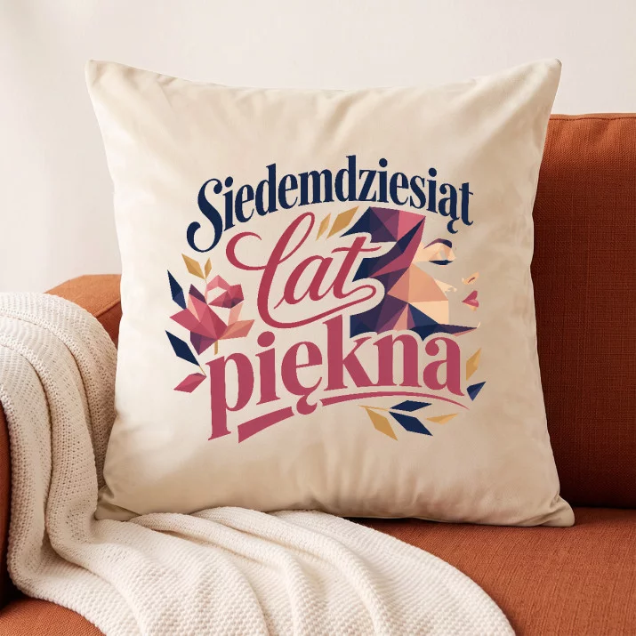 Poduszka Dekoracyjna Na 70 Prezent Dla Kobiety: Sentymentalna Elegancja Poduszka Dekoracyjna Na 70 Prezent Dla Kobiety: Sentymentalna Elegancja