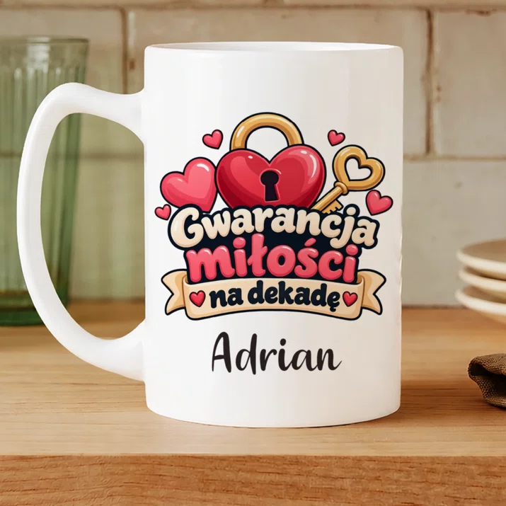 Kubek Personalizowany Na 10 Rocznicę Ślubu Prezent Dla Mężczyzny: Gwarancja Miłości Na Kubek Personalizowany Na 10 Rocznicę Ślubu Prezent Dla Mężczyzny: Gwarancja Miłości Na