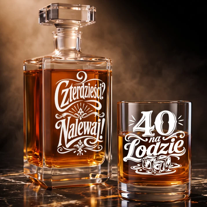 Zestaw Do Whisky Na 40 Urodziny Prezent Dla Mężczyzny: Czterdzieści? Nalewaj! Zestaw Do Whisky Na 40 Urodziny Prezent Dla Mężczyzny: Czterdzieści? Nalewaj!