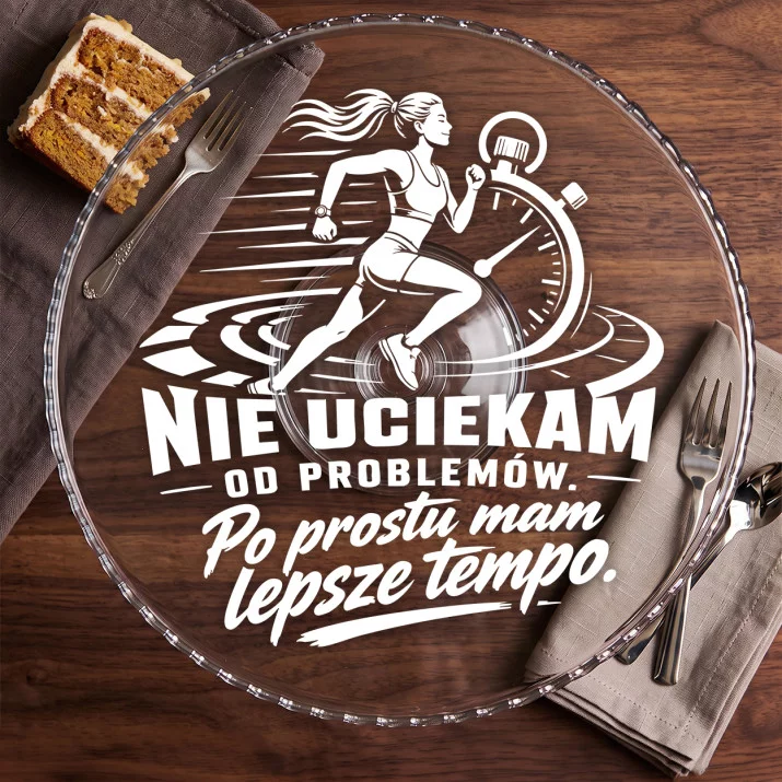 Patera Na Ciasto Dla Biegaczki Prezent Dla Kobiety: Suchy Humor Biegowy Patera Na Ciasto Dla Biegaczki Prezent Dla Kobiety: Suchy Humor Biegowy