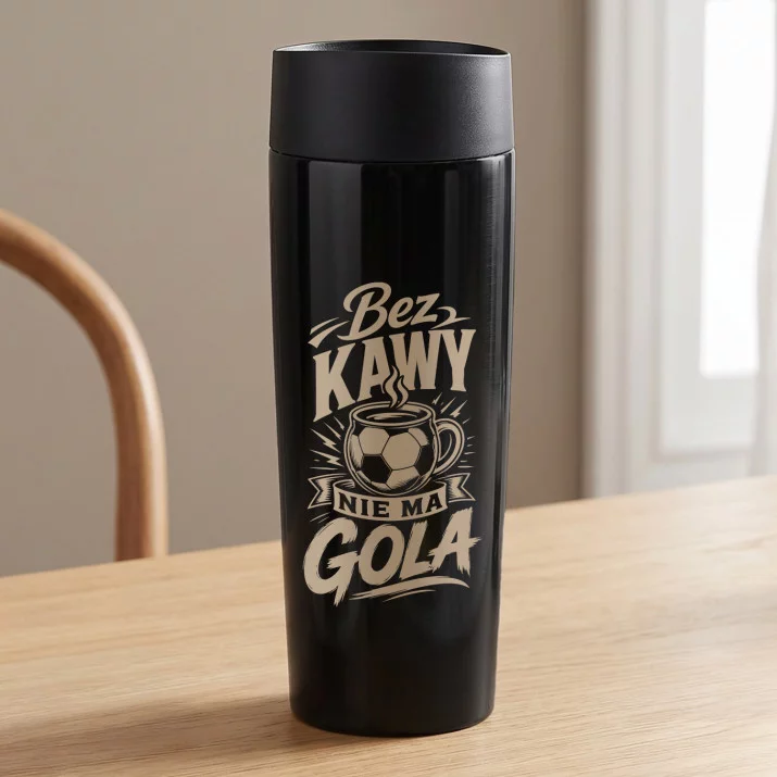 Kubek Termiczny Dla Fana Piłki Nożnej Prezent Dla Mężczyzny: Bez Kawy Nie Ma Gola