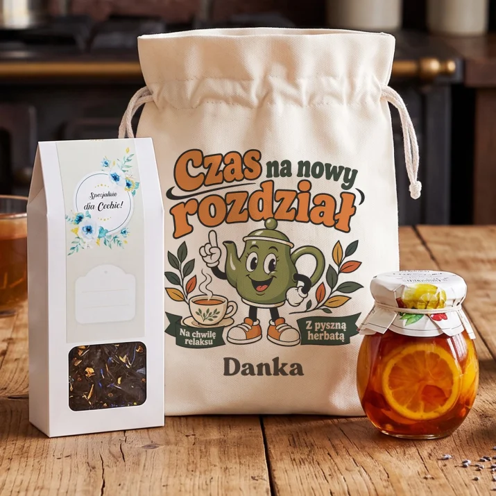 Zestaw Herbaciany Na Odejście Z Pracy Prezent Dla Kobiety: Herbaciana Maskotka Retro Zestaw Herbaciany Na Odejście Z Pracy Prezent Dla Kobiety: Herbaciana Maskotka Retro
