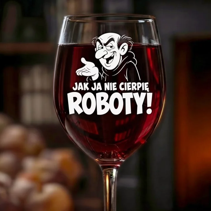 Kieliszek Do Wina Dla Kolegi Z Pracy Prezent Dla Mężczyzny: Jak Ja Kocham Robotę Kieliszek Do Wina Dla Kolegi Z Pracy Prezent Dla Mężczyzny: Jak Ja Kocham Robotę
