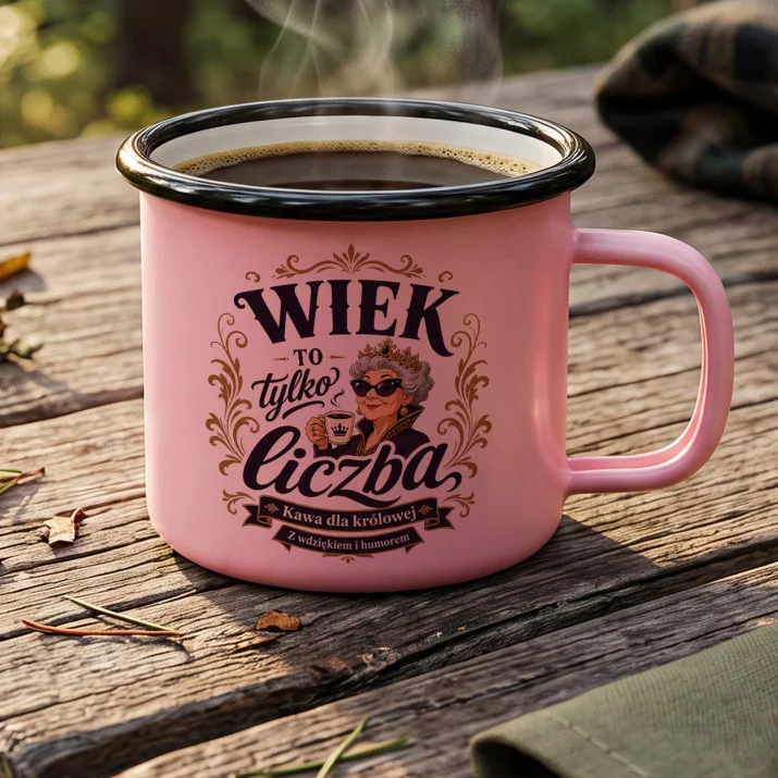 Kubek Emaliowany Dla Starszej Pani Prezent Dla Kobiety: Elegancja I Wdzięk Kubek Emaliowany Dla Starszej Pani Prezent Dla Kobiety: Elegancja I Wdzięk