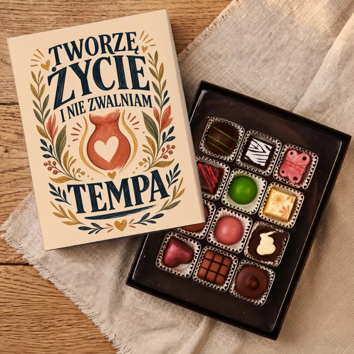 Czekoladki Dla Kobiety W Ciąży Prezent Na Dzień Mamy Dla Kobiety: Tworzę Życie Nie Zwalniam