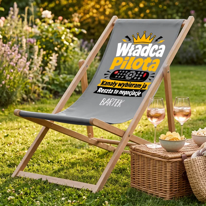 Leżak Z Nadrukiem Na Nowe Mieszkanie Prezent Dla Mężczyzny: Władca Pilota Leżak Z Nadrukiem Na Nowe Mieszkanie Prezent Dla Mężczyzny: Władca Pilota