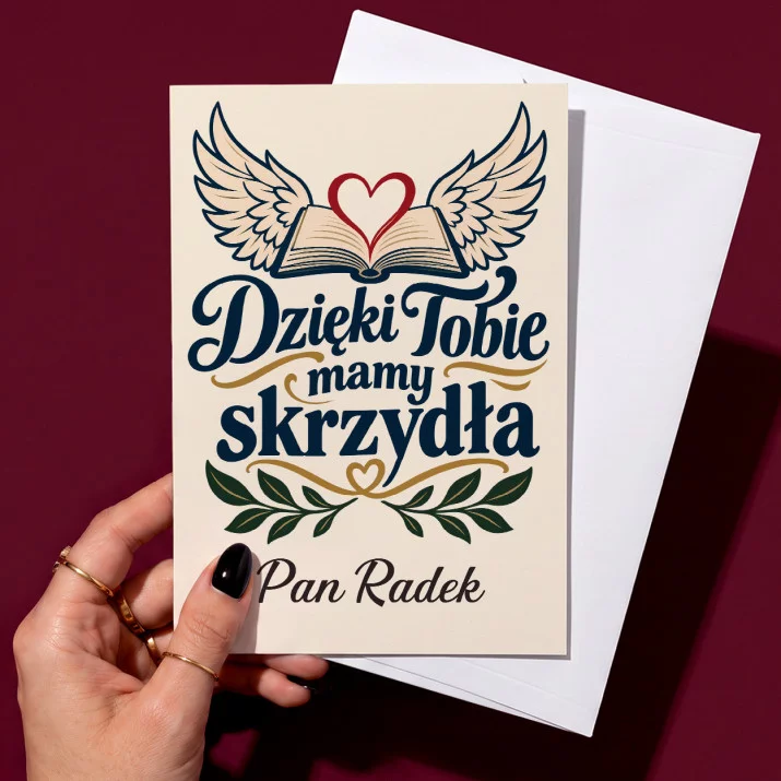 Kartka Personalizowana Dla Wychowawcy Prezent Na Dzień Nauczyciela Dla Mężczyzny: Dzięki Tobie Mamy Kartka Personalizowana Dla Wychowawcy Prezent Na Dzień Nauczyciela Dla Mężczyzny: Dzięki Tobie Mamy