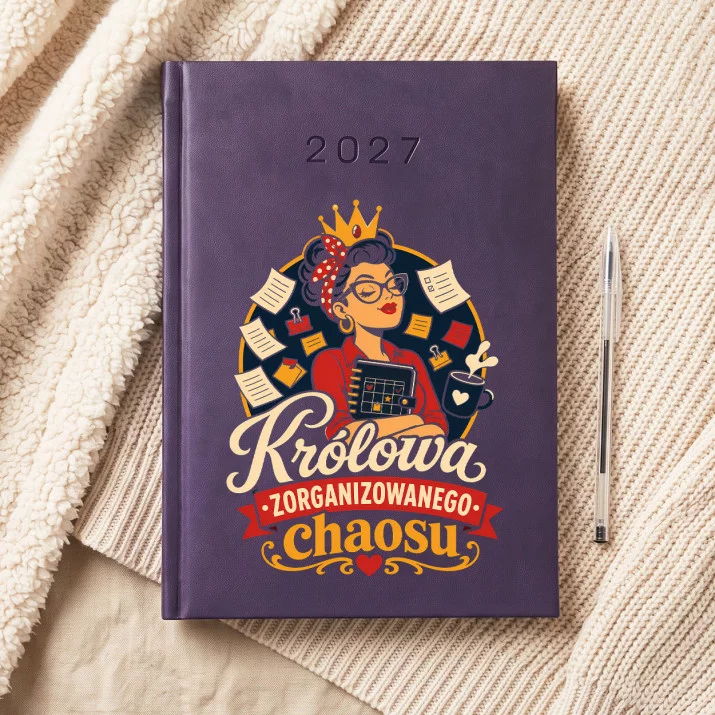 Kalendarz Książkowy A5 2027 Dla Niej Prezent Na Walentynki Dla Kobiety: Zorganizowany Chaos