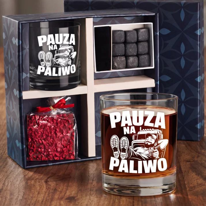 Zestaw Prezentowy Whisky Dla Kierowcy Zawodowego Dla Mężczyzny: Pauza Na Paliwo