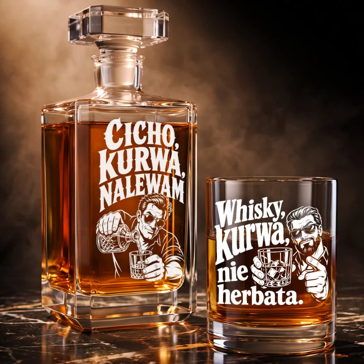 Zestaw Do Whisky Na Gwiazdkę Prezent Dla Mężczyzny: Cicho, Kurwa, Nalewam Zestaw Do Whisky Na Gwiazdkę Prezent Dla Mężczyzny: Cicho, Kurwa, Nalewam