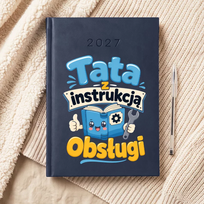 Kalendarz Książkowy A5 2027 Dla Taty Prezent Na Dzień Ojca Dla Mężczyzny: Kawaii Tata I Gadżety