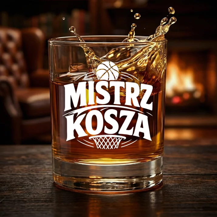 Szklanka Do Whisky Dla Fana Koszykówki Prezent Dla Mężczyzny: Mistrz Kosza