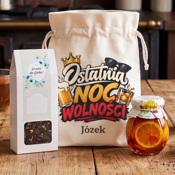 Zestaw Prezentowy z Herbatą Na Wieczór Kawalerski Prezent Dla Mężczyzny: Ostatnia Noc Wolności